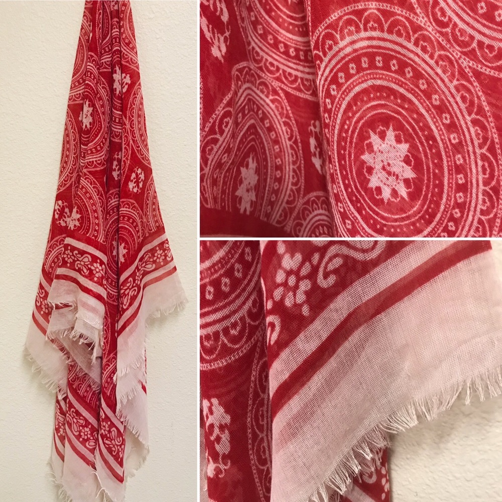 Mudd Red/White Scarf
